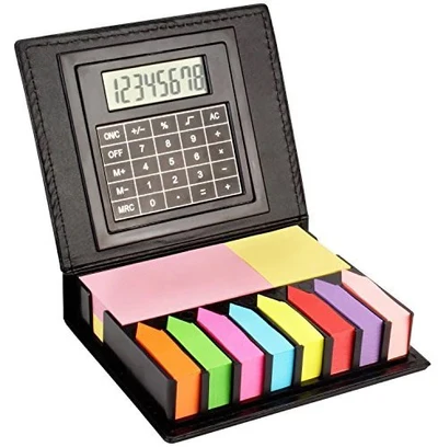 FauxLeatherStickyNoteMemoPadCasewithCalculator1